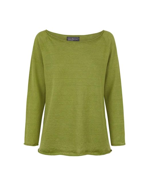 Cortana Green Round-Neck Knitwear