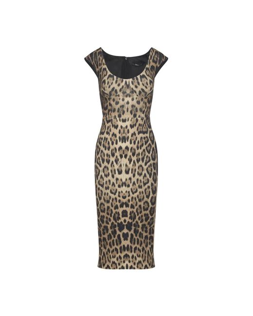 Midi Dresses Roberto Cavalli de color Metallic