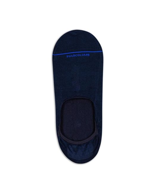 Marcoliani Invisible Sock in het Blue voor heren