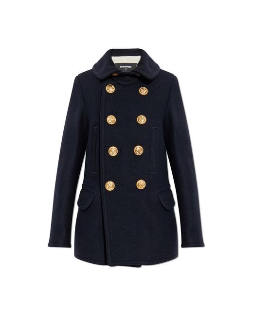 Double-Breasted Coats DSquared² de color Blue