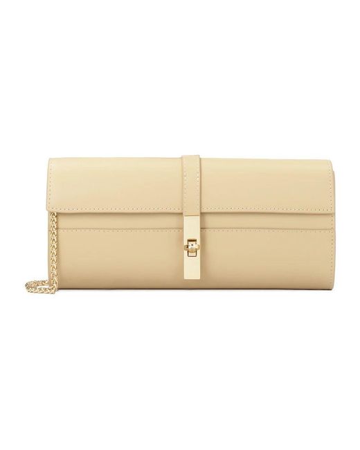 Kazar Natural Elegante Clutch-Tasche Mit Monogrammiertem Verschluss