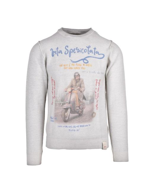 Bob Rundhals-Pullover in Gray für Herren