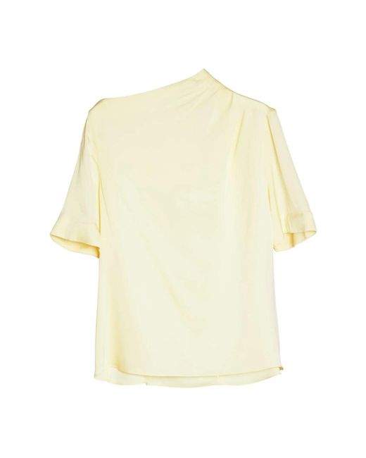 Ahlvar Yellow Lima seiden-t-shirt zitrone
