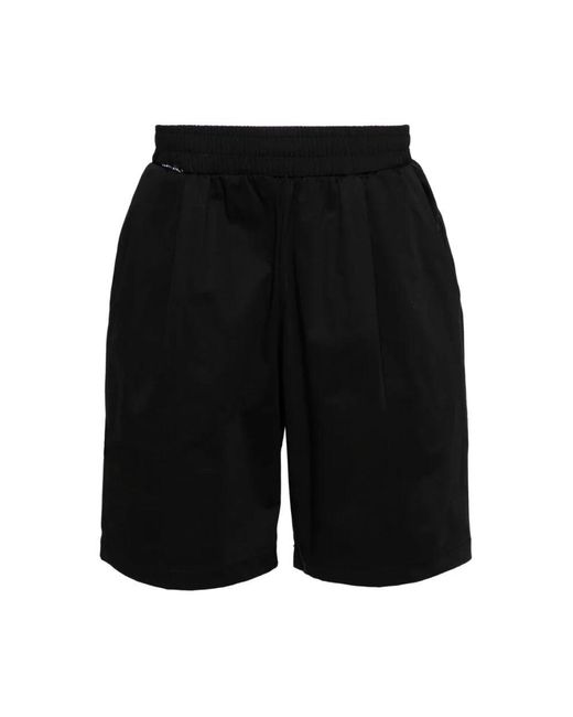 FAMILY FIRST Schwarze baumwollmischung poplin mini shorts in Black für Herren