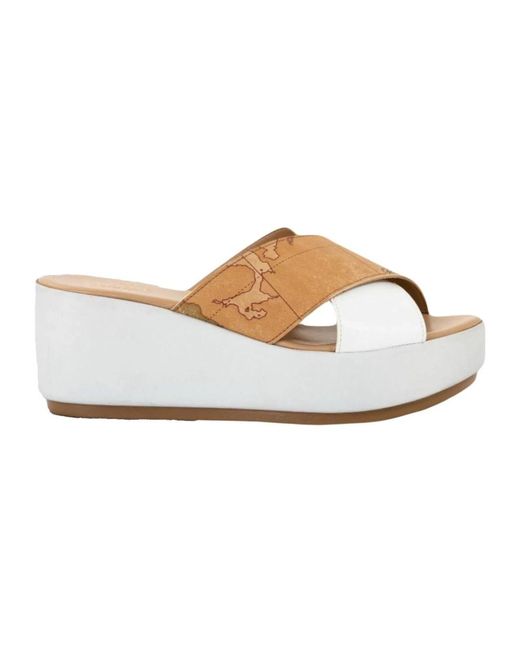 Alviero Martini 1A Classe White Weiße Flip Flops & Slider