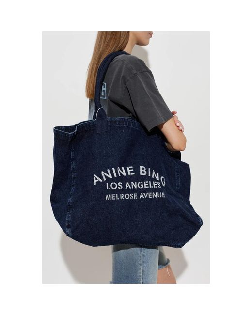 Anine Bing Blue Shopping Bags