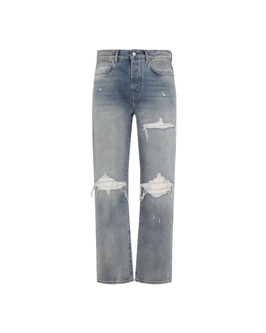 Amiri Blue Suede Straight Mx1 Jeans for men