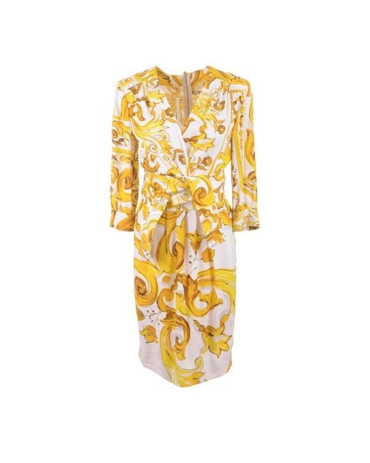 Dolce & Gabbana Metallic Wrap Dresses