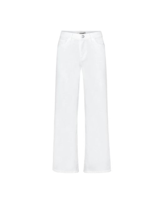 FRAME White Wide Jeans