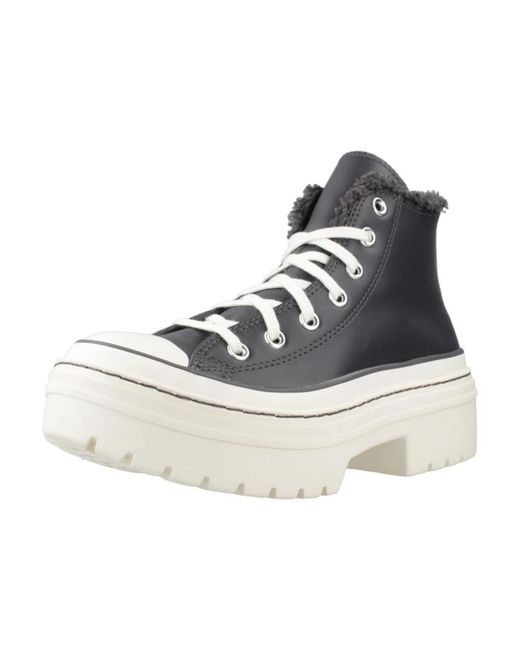 Converse Schoenen ,Blauw ,Hoge Sneakers Met Profielzool in het Blue