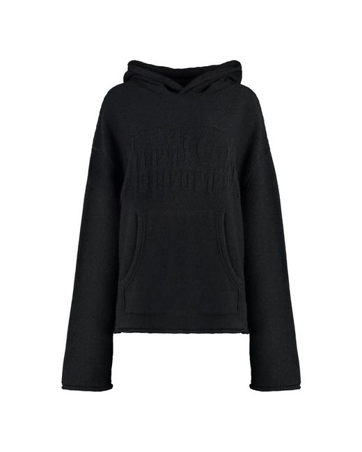 MM6 by Maison Margiela Black Round-Neck Knitwear