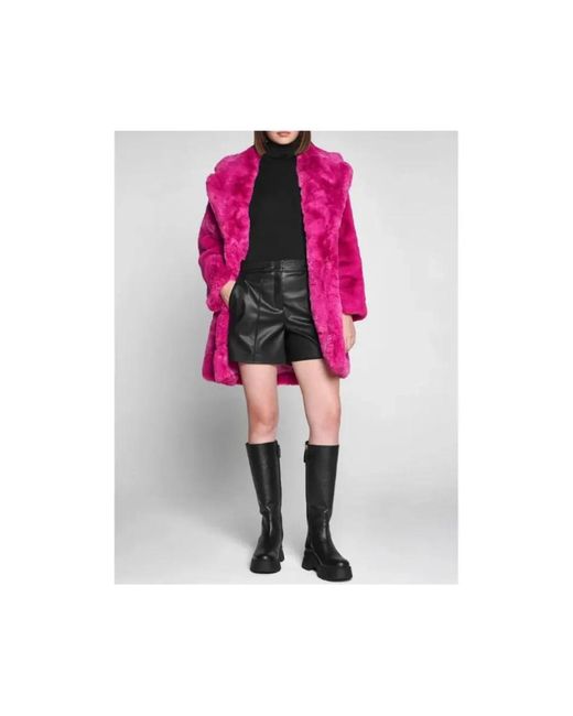 Apparis Faux Fur & Shearling Jackets in het Purple