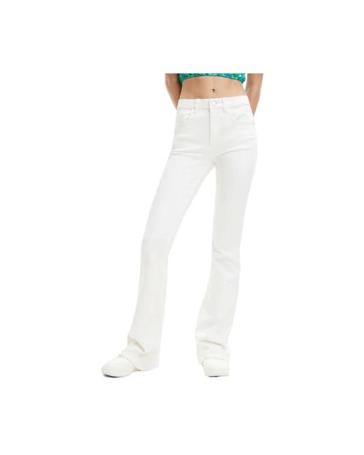 Desigual White Boot-Cut Jeans