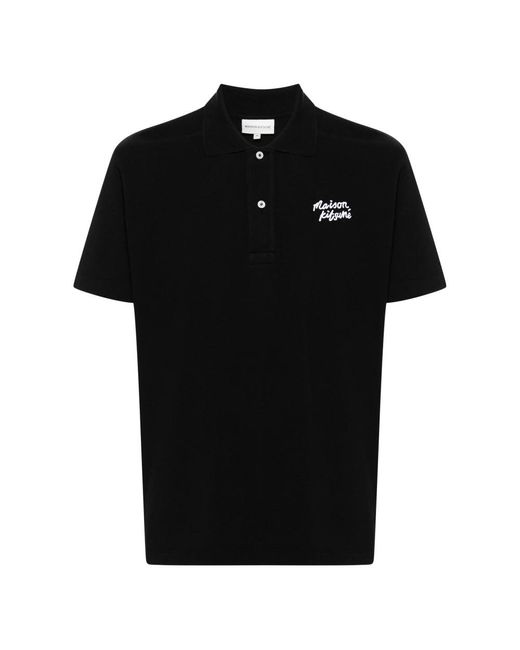 Maison Kitsuné Black Polo Shirts for men