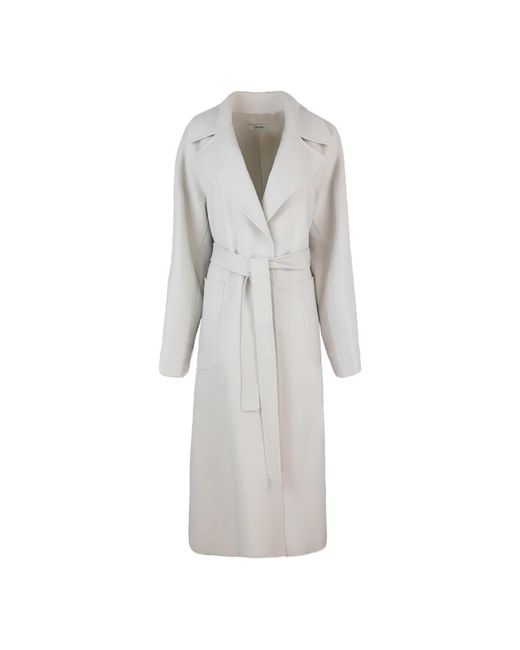 Max Mara Belted Coats in het Gray