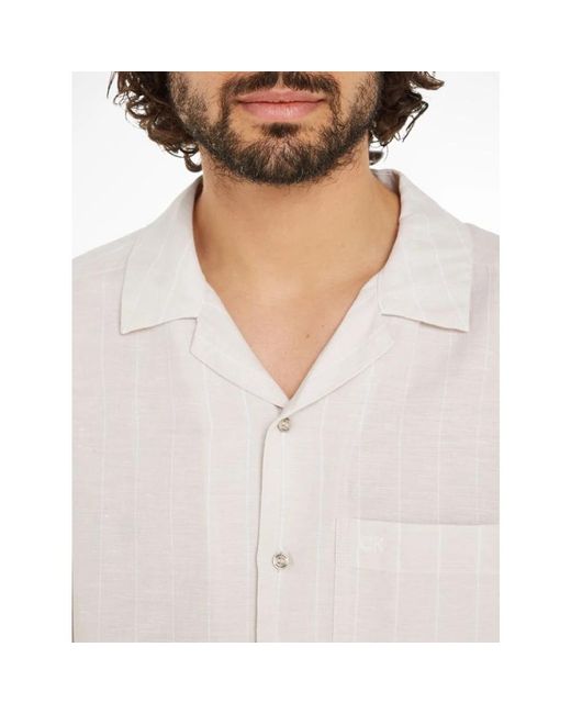Calvin Klein Short sleeve shirts in White für Herren