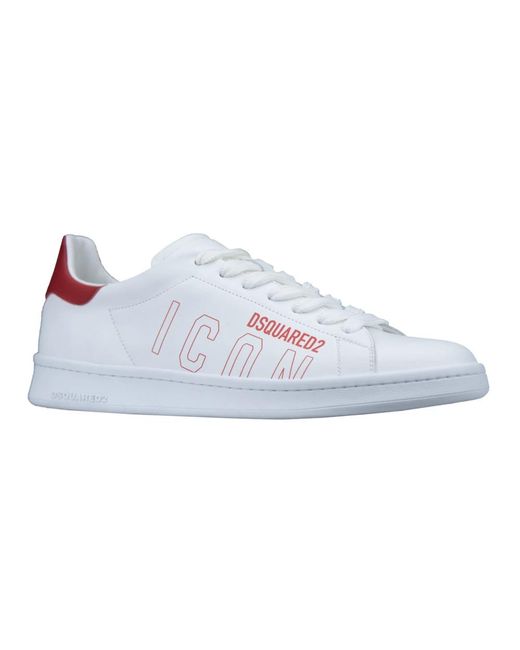 DSquared² Leder-sneaker mit markendruck in Blue für Herren
