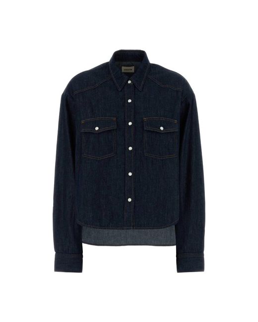 Khaite Overhemden ,Blauw ,Denim Grenon Denim Shirt in het Blue