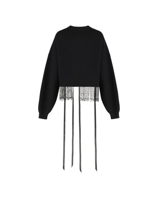 Round-Neck Knitwear Alberta Ferretti en coloris Black