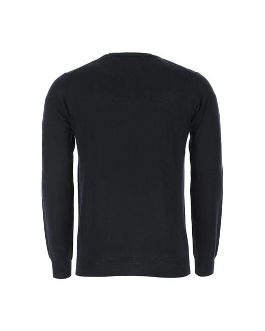 Paolo Pecora Black Round-Neck Knitwear for men