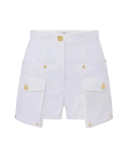 Elisabetta Franchi Blue Denim Shorts