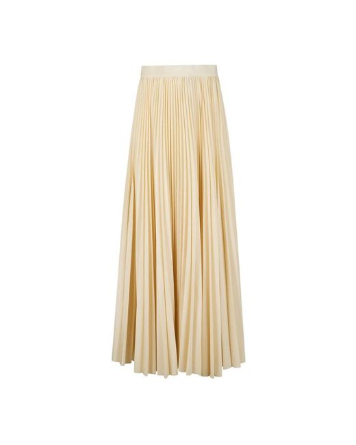 Eleventy Rokken ,Polyester Gonna Lunga Plissé in het Natural