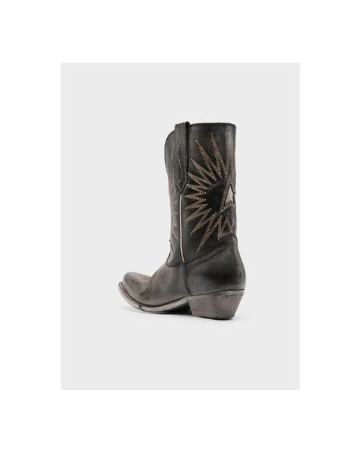 Golden Goose Deluxe Brand Cowboy Boots in het Gray