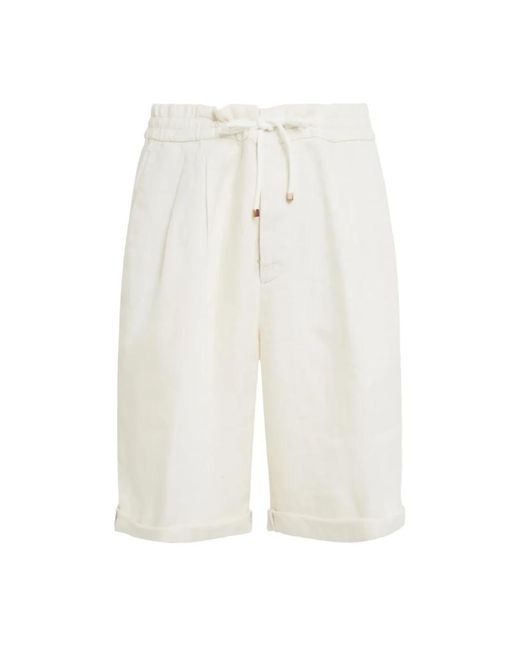 Brunello Cucinelli White Casual Shorts for men