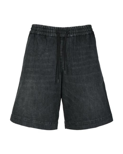 Dondup Black Denim Shorts for men