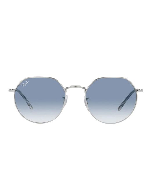 Ray-Ban Blue Klassische runde sonnenbrille rb3565 jack
