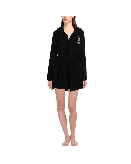 Moschino Nachtkleding ,Zwart ,Katoen Onderbeer Katoen Spons Zwart Logo in het Black