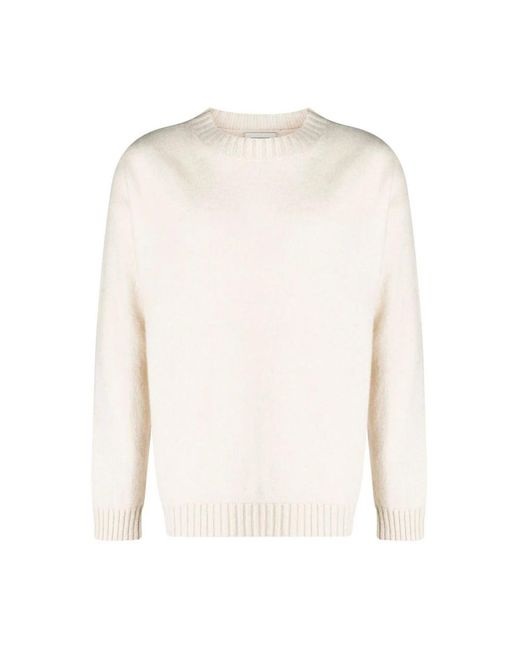 Laneus White Round-Neck Knitwear for men