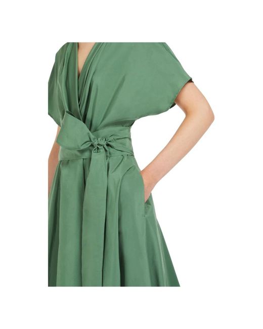Max Mara Green Wrap Dresses