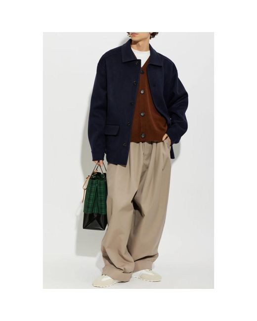 Single-Breasted Coats Marni de hombre de color Blue