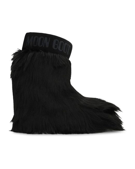 Moon Boot Black Kunstpelz Stiefeletten
