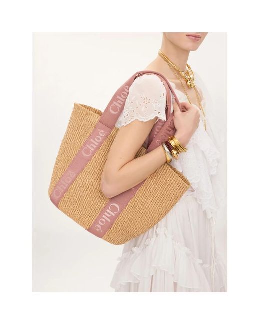 Chloé Pink Shopping Bags