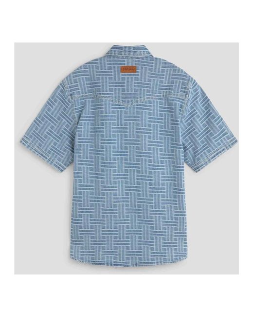 KENZO Blue Denim Shirts for men