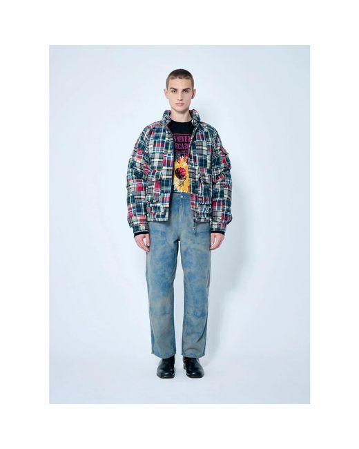 Thisisneverthat Bleached Double Knee Pants in Blue für Herren
