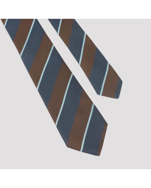 Paul Smith Gestreifte Seidenkrawatte in Blue für Herren