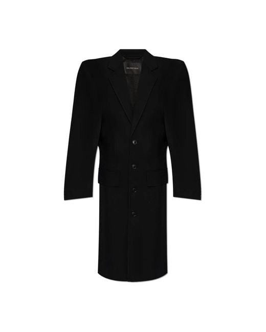 Abrigo de lana Balenciaga de color Black