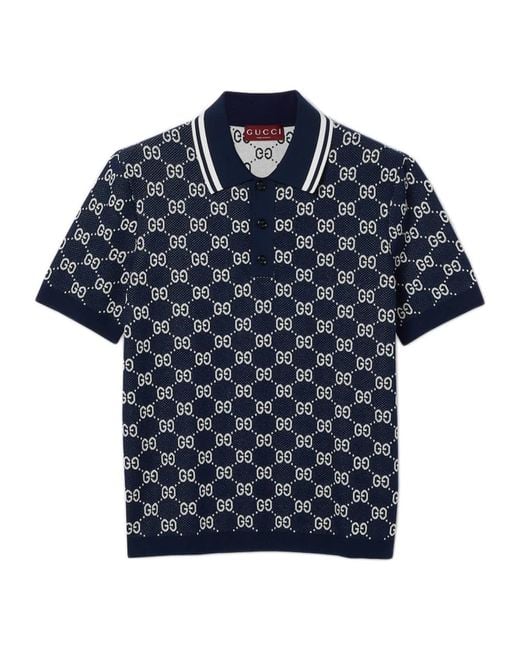 Gucci Blue Polo Shirts for men