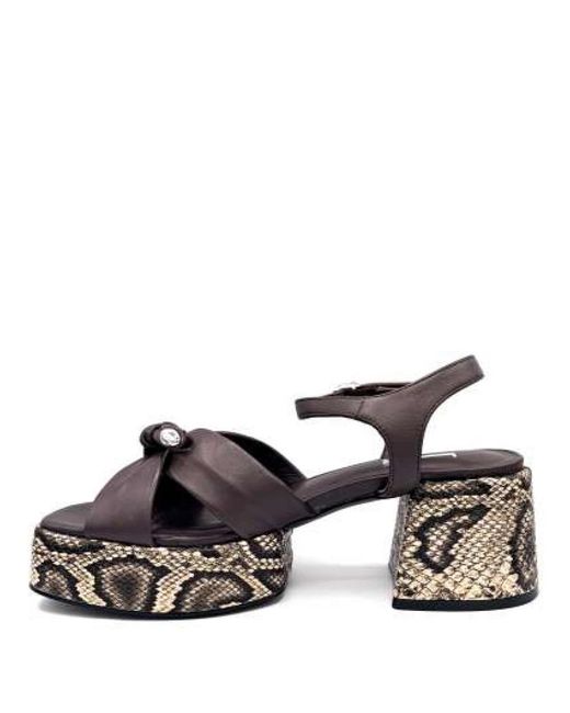 Jeannot Gray High Heel Sandals