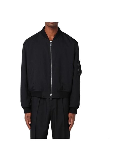 Jil Sander Black Bomber Jackets for men