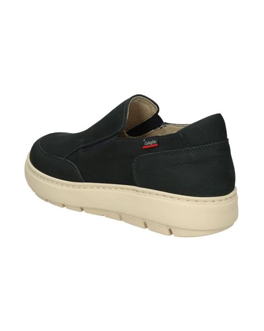 Callaghan Blaue Wildleder Slip On Schuhe in Black für Herren