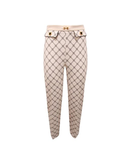 Elisabetta Franchi Natural Cropped Trousers