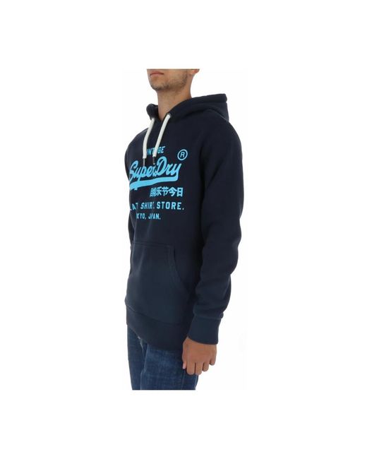 Superdry Blue Hoodies for men