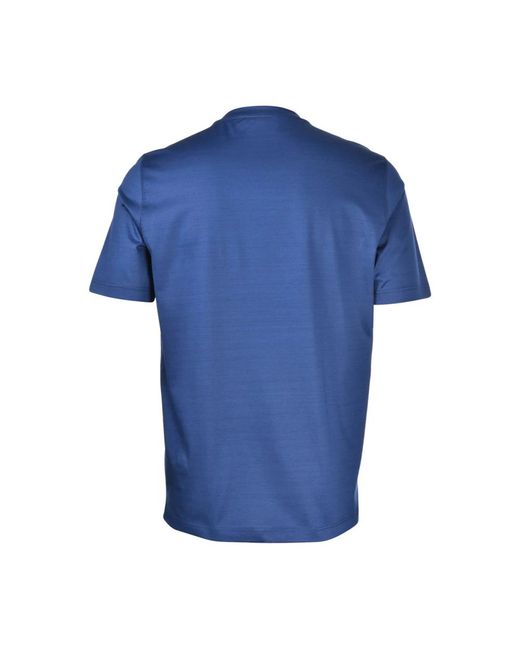 Gran Sasso Blaues baumwoll-casual-t-shirt in Blue für Herren