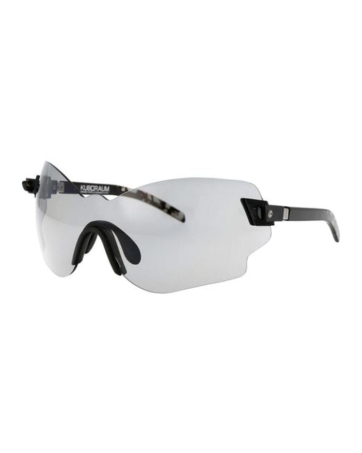 Kuboraum Gray Stylische sonnenbrille mit maske e51 design