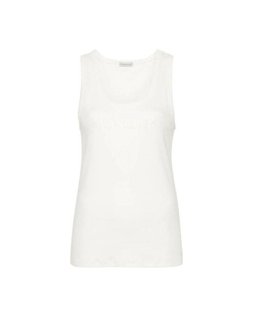 Moncler White Stylische tops für einen trendigen look