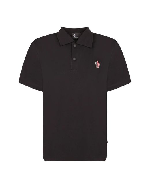 Moncler Klassieke Kraag. Drie Knopen in het Black voor heren